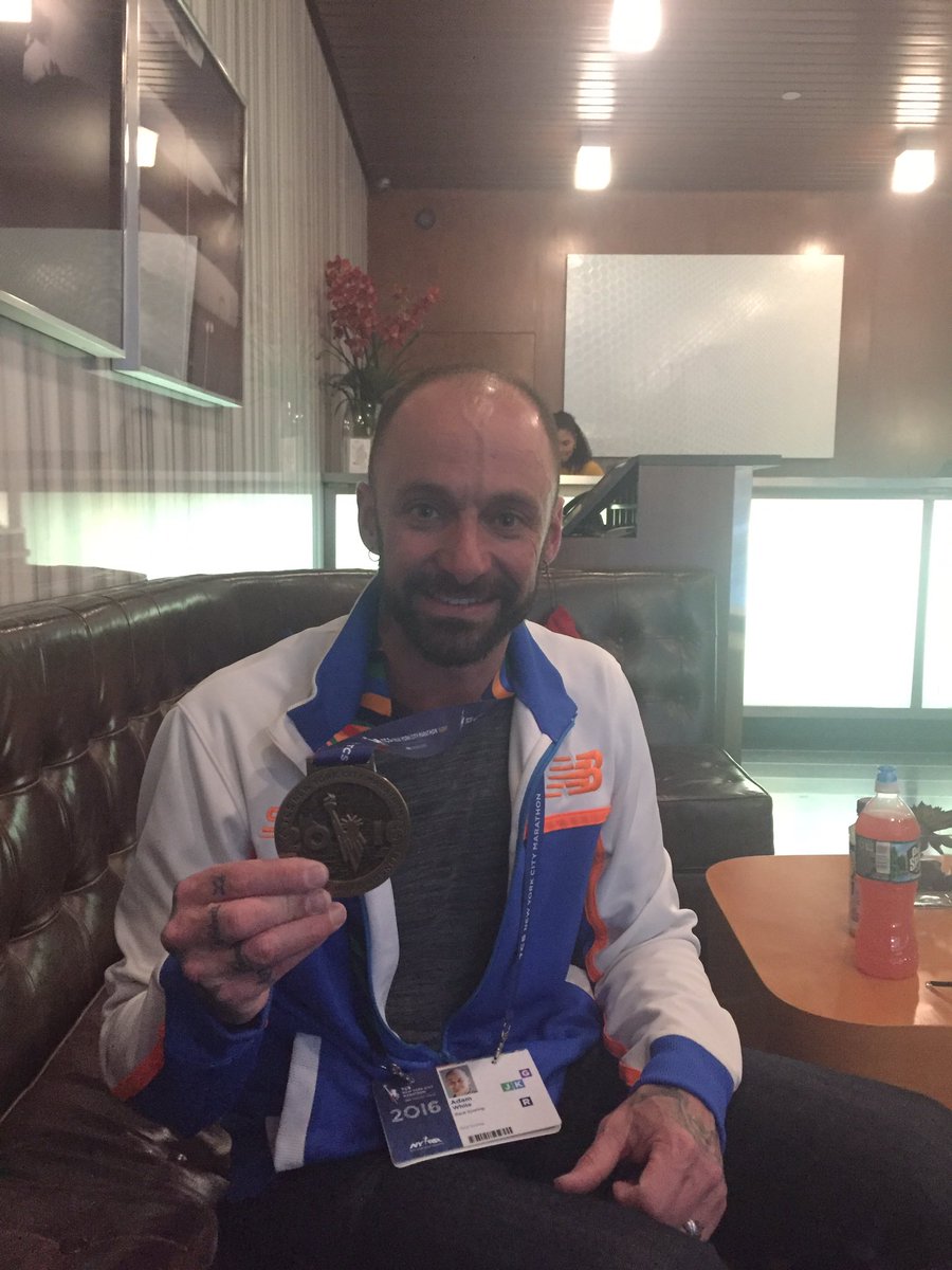 swiftwick's tweet image. Huge congratulations to Adam White of @runningcentral on his finish at the #tcsnycmarathon! #ChaseAdventure