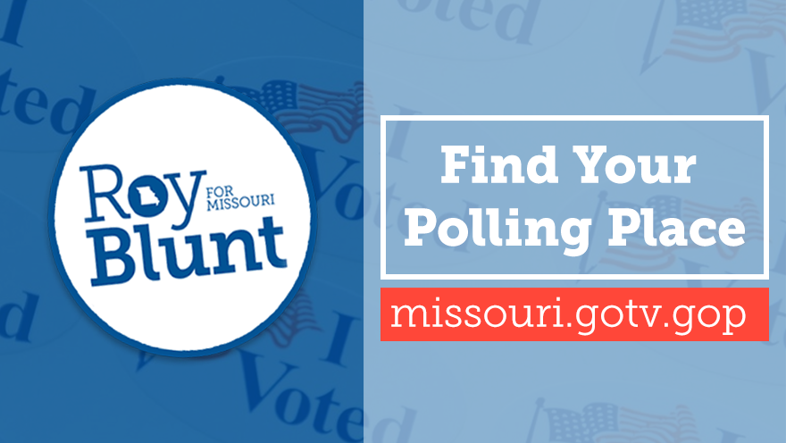 Blunt Brigade (@bluntbrigade) on Twitter photo Ready to get out and vote for <a href="/RoyBluntMO/">RoyBluntMO</a>? Find your polling location here: missouri.gotv.gop #MOSEN Ready to get out and vote for <a href="/RoyBluntMO/">RoyBluntMO</a>? Find your polling location here: missouri.gotv.gop #MOSEN
