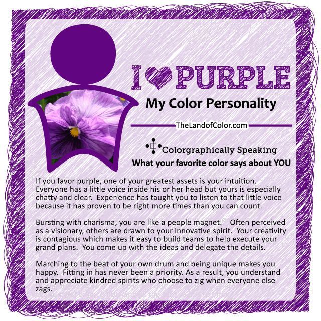 funcolors's tweet photo. If you favor purple, one of your greatest assets is your intuition. #color #colorquotes #c… https://t.co/s3hkekaE8z https://t.co/6Krkafxqd6