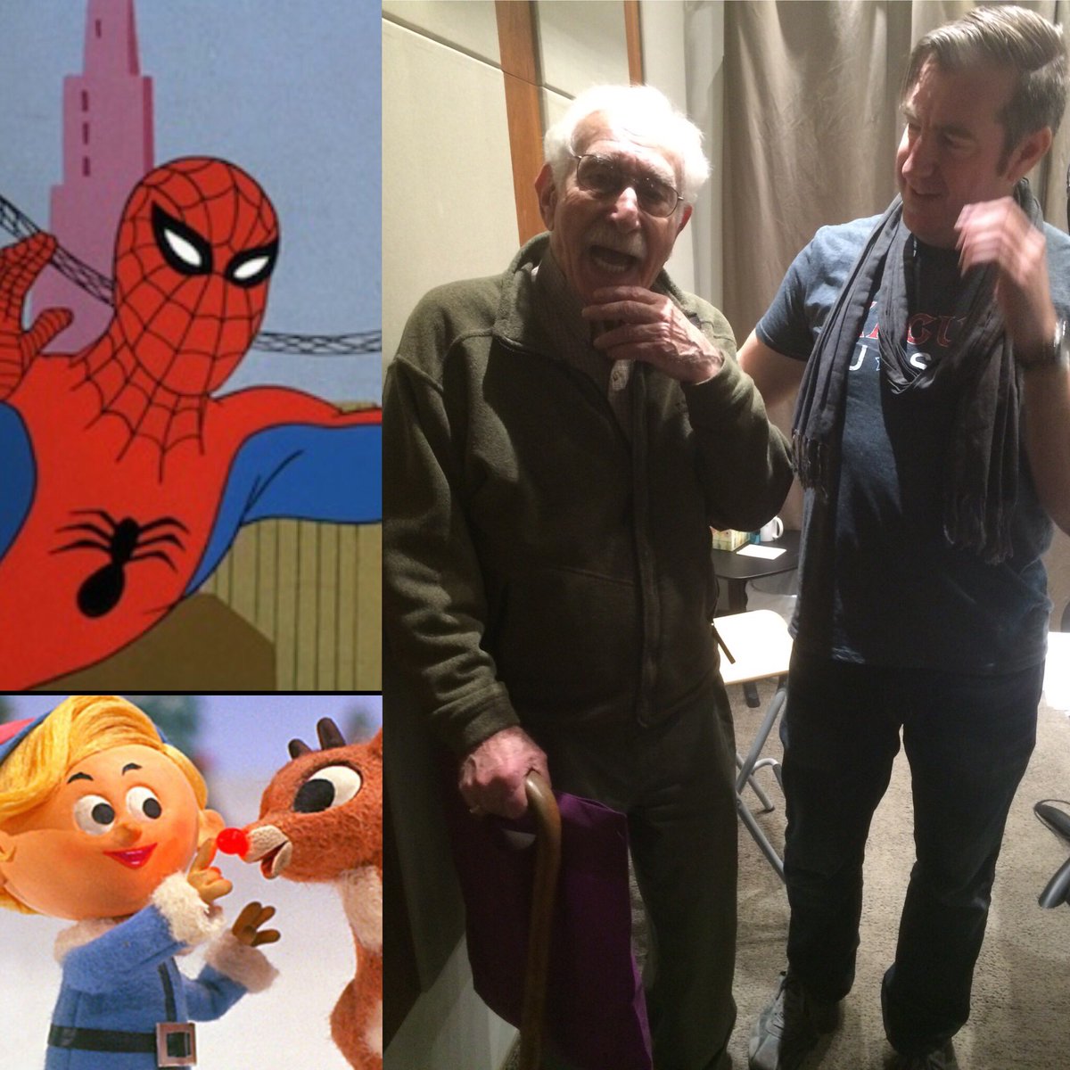 I recorded #paulsoles who was the original voice of #Spiderman &amp; Hermey the elf from 1964's Rudolf. 86 &amp; still at it #legend #voice #toons