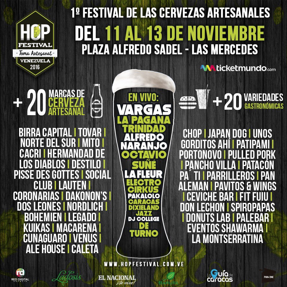 Cerveza Artesanal VE (@acavzla) on Twitter photo Acércate al Stand de la <a href="/ACAVzla/">Cerveza Artesanal VE</a> en el <a href="/hopfestivalve/">Hop Festival Ve</a> los días 11, 12 y 13 de Nov! Estaremos brindando información cervecera!!! Acércate al Stand de la <a href="/ACAVzla/">Cerveza Artesanal VE</a> en el <a href="/hopfestivalve/">Hop Festival Ve</a> los días 11, 12 y 13 de Nov! Estaremos brindando información cervecera!!!