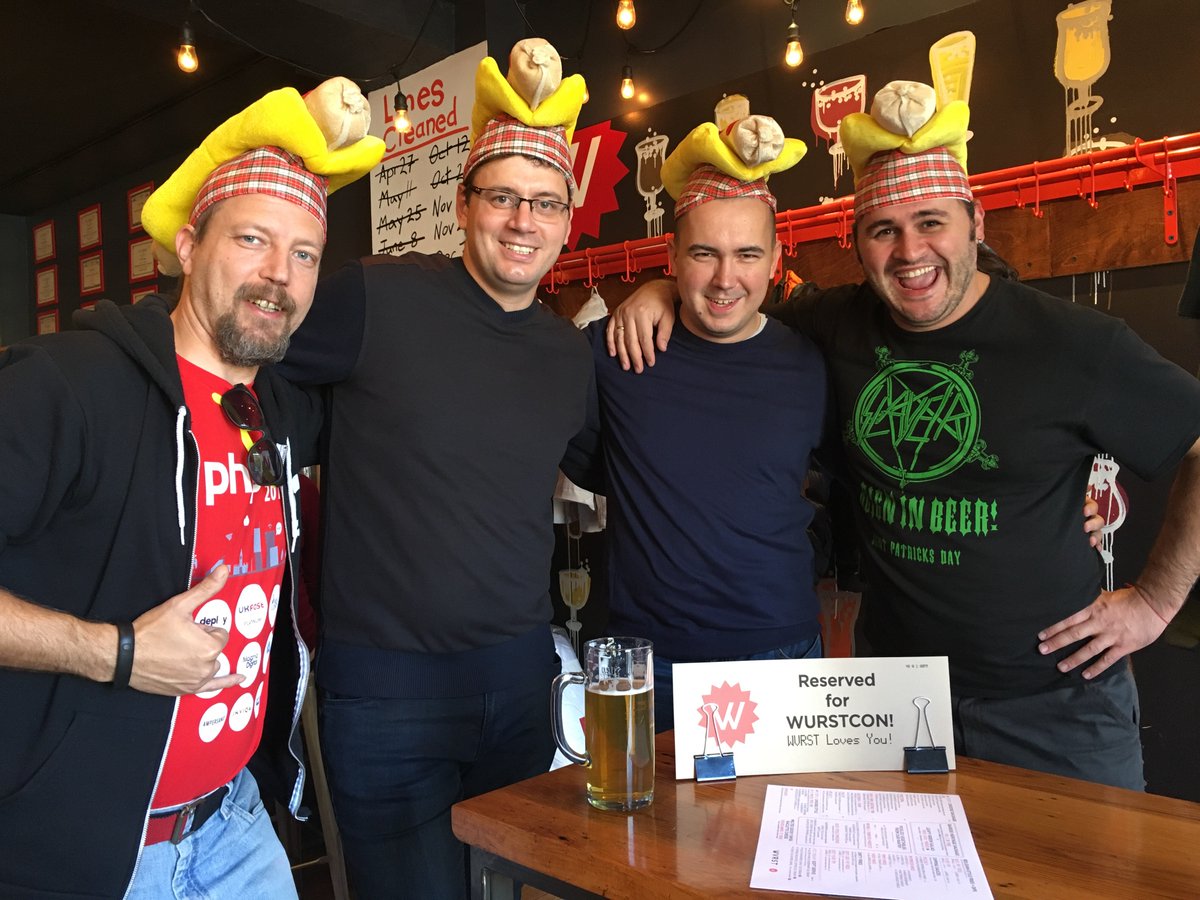 DragonBe's tweet image. Strong EU 🇪🇺 delegation at @WurstCon 🌭🌭🌭 #tnphp16