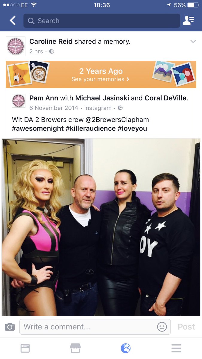 CoralDeVille's tweet image. 2 years ago with #PamAnn @2BrewersClapham she&apos;s back tonight. Y&apos;all going along should be very afraid. Have fun bitches.