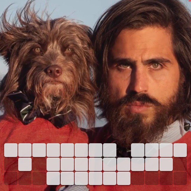 Captionable's tweet image. Press link to sold…Is it twin day for #topherbrophy or his dog @rosenbergthedog? #Captionable captionable.com/p5XkZFxY4I