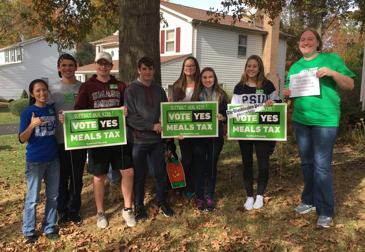 CarlaOkouchi's tweet photo. Thanks George Mason Dems for walking neighborhoods with us today. Strong Public Schools = Strong Communities! Vote #yesmealstax #carla4NEA https://t.co/ovjwgqVFzn