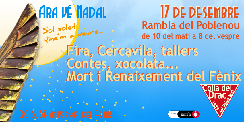 DracPoblenou's tweet photo. Ja estem preparant les activitats de #Nadal. Serà el dissabte 17 de desembre, a la Rambla del #Poblenou, de 10 a 20 h. https://t.co/TLESdxO2g5