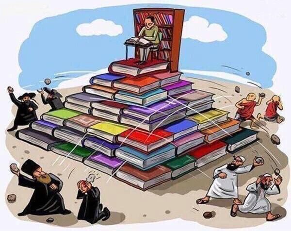 arponwz's tweet photo. Saudi writer @alshaikhmhmd who always writes about freedom in #SaudiArabia supported seized all books from a cafe
 #مصادره_كتب_مقهي_الراوي https://t.co/0AtqHlPWwB