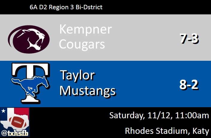 6A D2 Region 3 Bi-Dstrict - Fort Bend Kempner vs Katy Taylor
#txhsfb