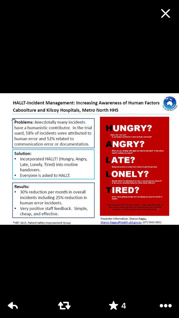 Congratulations on a great initiative from a regional health district in Qld remembering human factors @HorsleyCarl