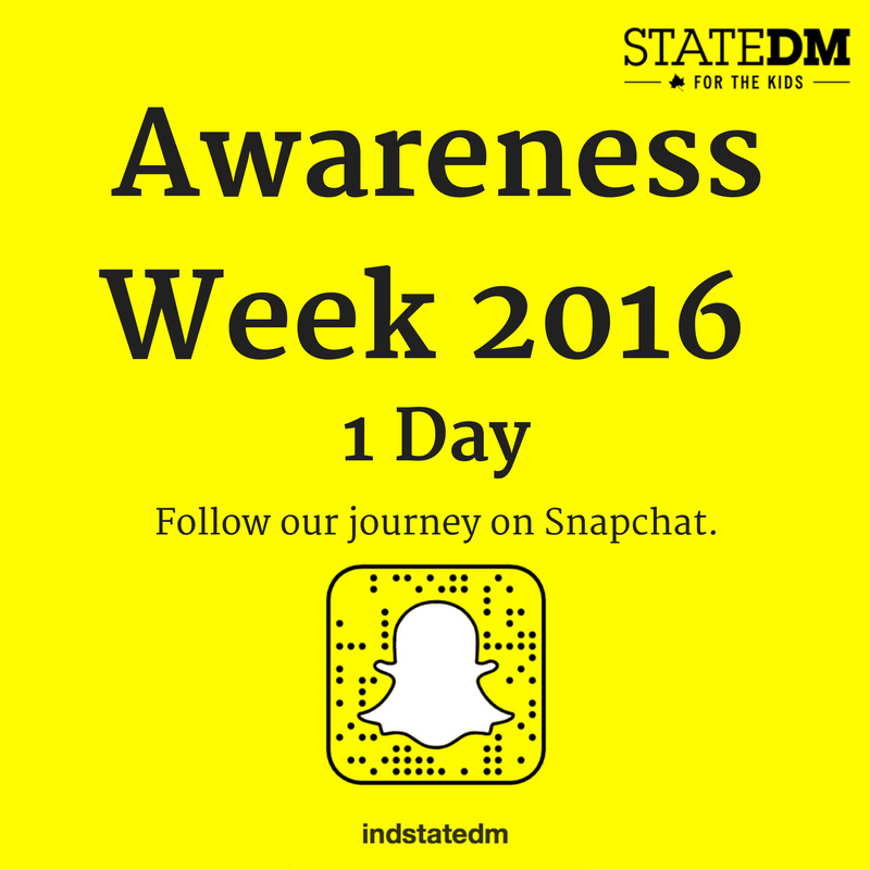indstateDM's tweet photo. 1 day! Add us on Snapchat to see our events throughout the week!  Our username is indstatedm. #DoYouKnowStateDM #RileyAwarenessWeek https://t.co/rxDD6VFbgJ