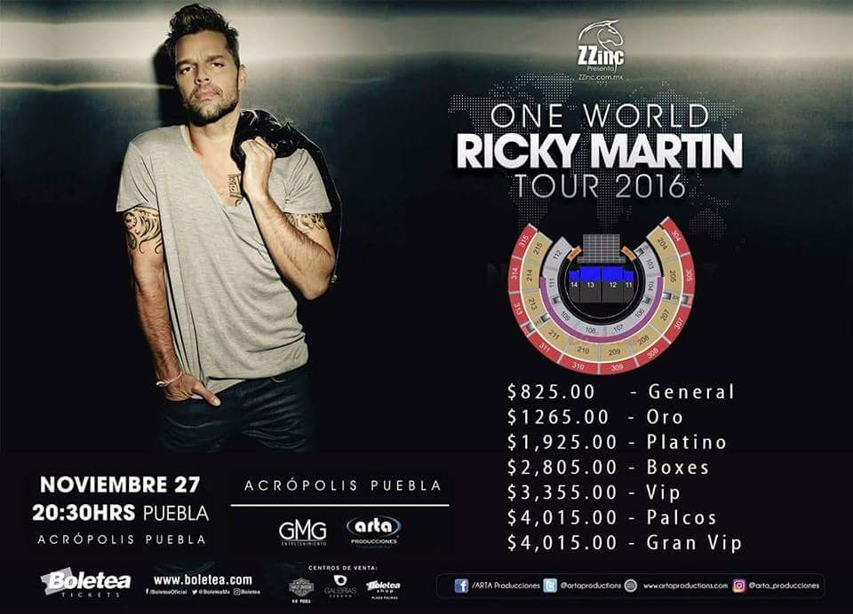 Rolling_Puebla's tweet photo. @ricky_martin llega a Puebla el Prox 27 de Nov, vive la #ExperienciaDelShow @artaproductions https://t.co/oVYySV5z7t