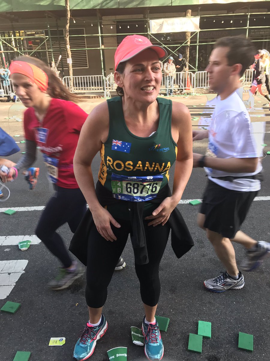 Just 14 k to go <a href="/RosannaMangiare/">Rosanna Mangiarelli</a> <a href="/nycmarathon/">TCS New York City Marathon</a> <a href="/LittleHeroesFdn/">Little Heroes</a> <a href="/Ch7Adelaide/">Channel7Adelaide</a>