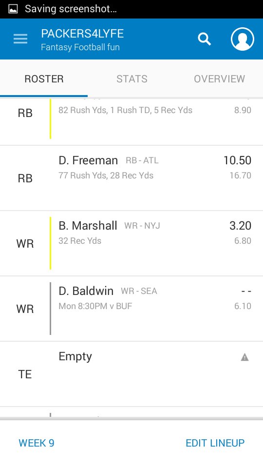 PACKERS4LYFE516's tweet image. @NFLfantasy IF I LOSE DO TO YOUR BAD APP YOU'RE PAYING MY DAMN DEBT #BROKENAPPS