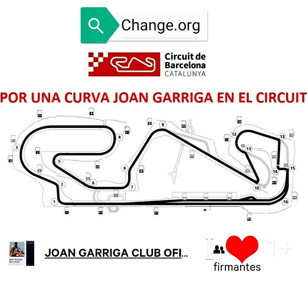 +1 a la recogida de firmas para una curva Joan Garriga en el <a href="/Circuitcat_es/">Circuit de Barcelona-Catalunya</a>
Súmate a #lacurvagarriga en:
change.org/p/circuit-de-b…