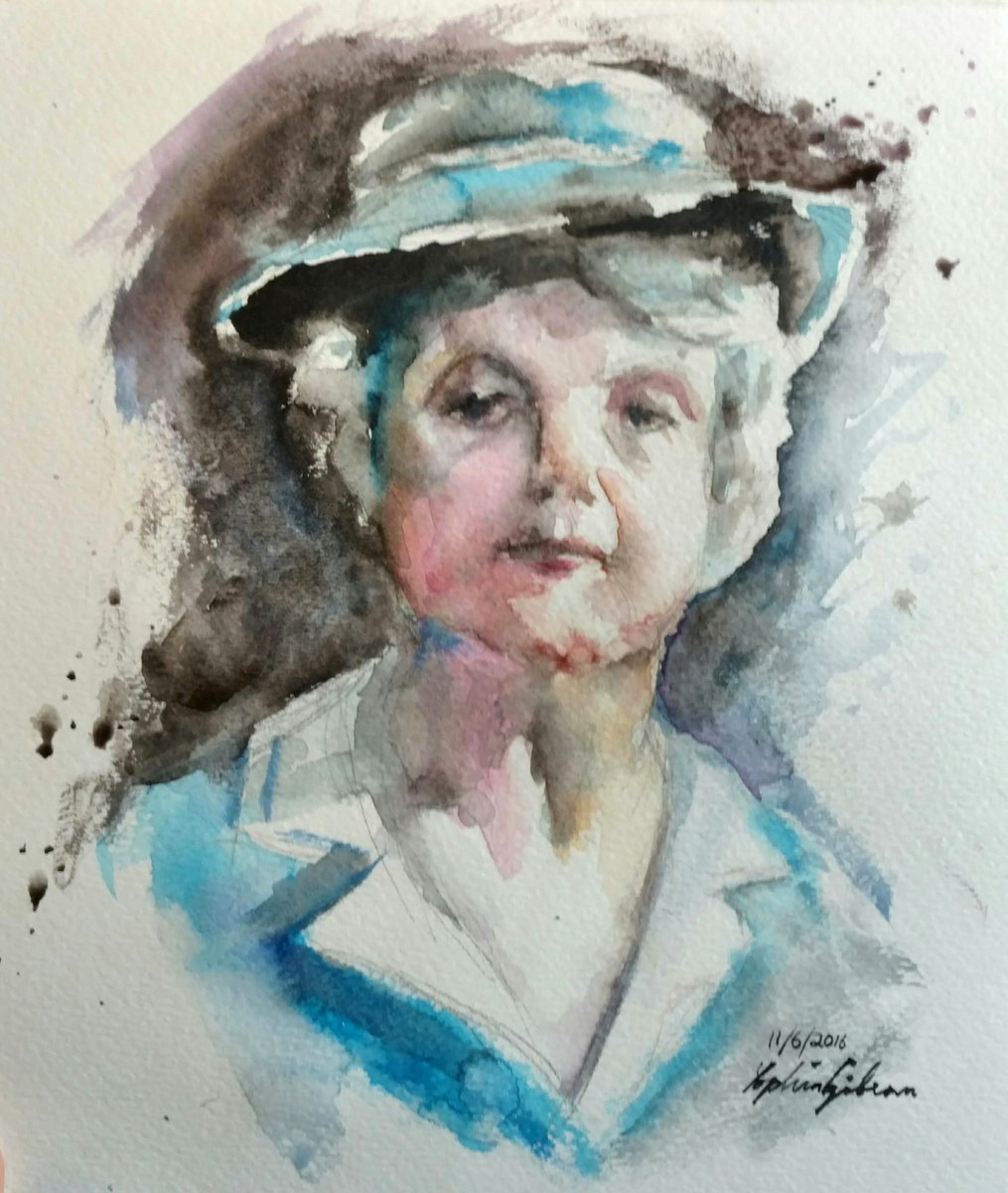phi_and_ink's tweet photo. Miss Marple.
#Watercolour https://t.co/ss3hDHuvKt