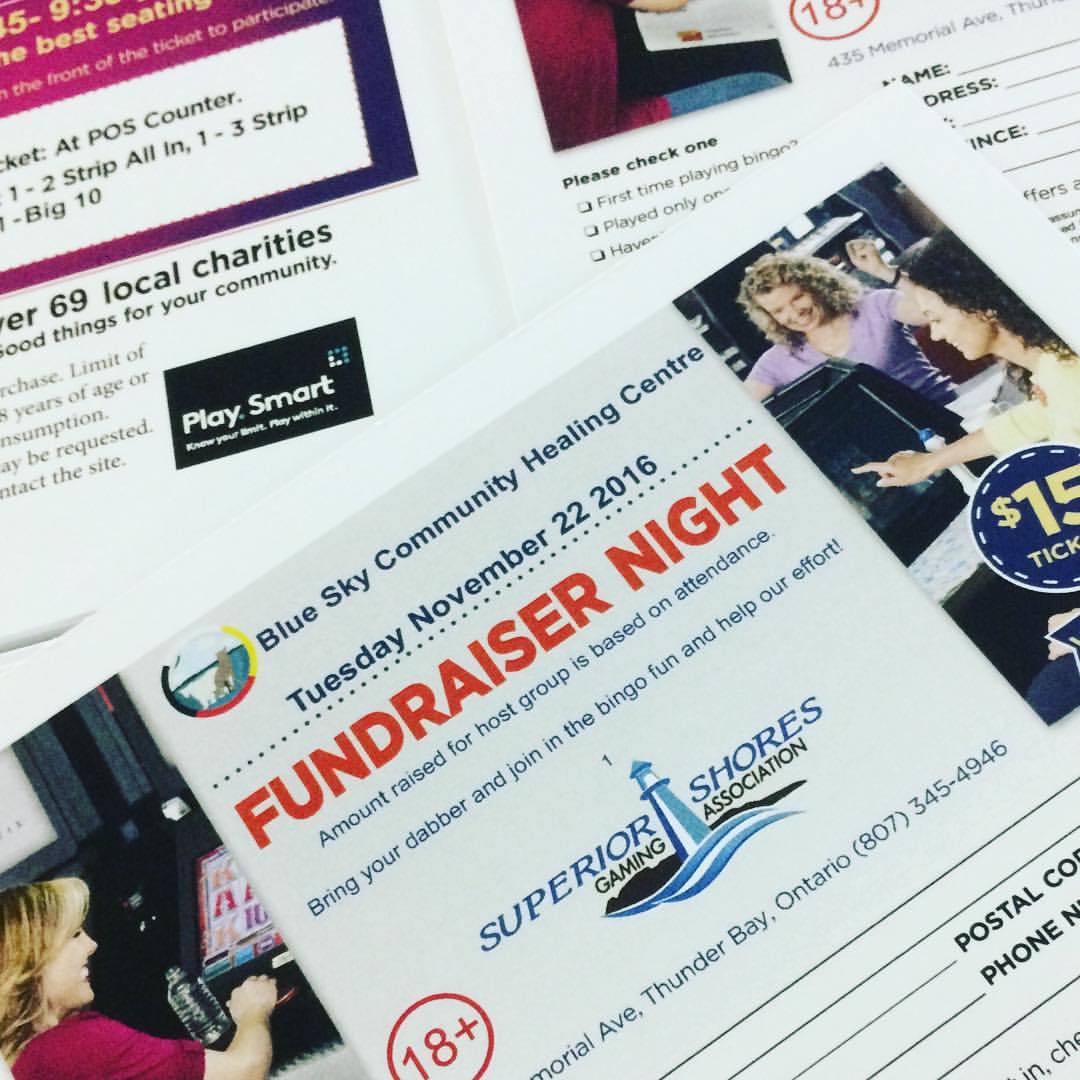 BlueSkyCHC's tweet photo. Put the #Fun in #Fundraiser #BingoFundraiser at #SuperiorShores Nov 22 Tickets $15/ea ($30 value) @Cindy_Crowe 807-627-5768 #TBay #TBayLovin https://t.co/1jk4uq6mSa