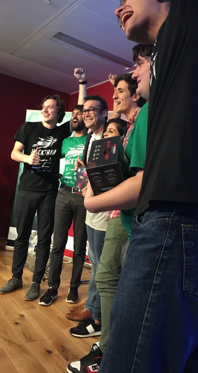 SilverRailTech's tweet image. #HackTrain Prize winners, time for y'all to sleep now.