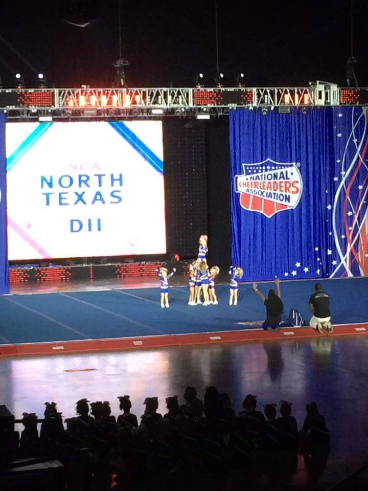 T2cheeranddance's tweet photo. T2 kicking off the Season @ncacheer in @utarlington ! #platinumstarz #ladyvortex #ironcomets #spacebabes #cheerleading  #theworkisworthit https://t.co/dc2ZRbA6GZ