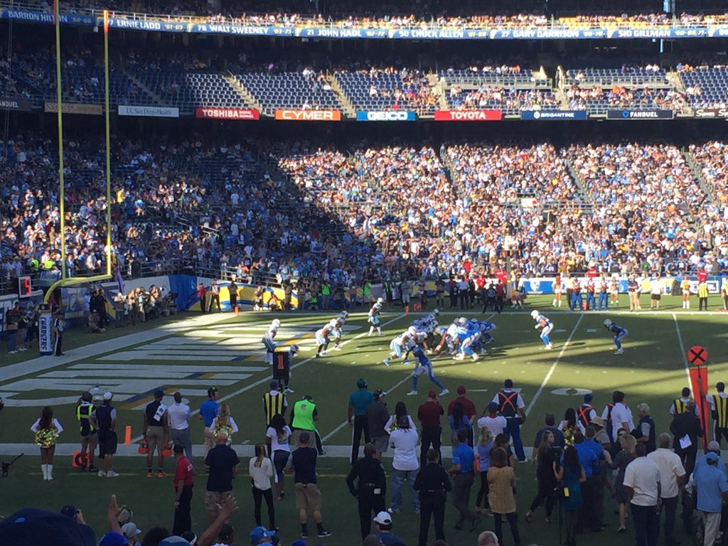 JTMoney619's tweet photo. #SundayViews #BoltGangOrDontBang #Chargers #TENvsSD #SundayFunday #MostHashtagsEver #ForMeAnyway #DontMindTheEmptyStadium https://t.co/GGghfUrPg3