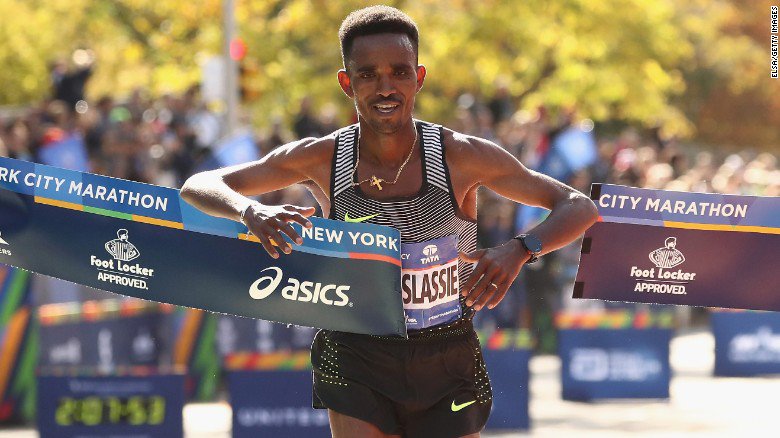 CNN's tweet image. At 20, Ghirmay Ghebreslassie is the youngest ever male winner of the New York City Marathon. cnn.it/2fsuMRU