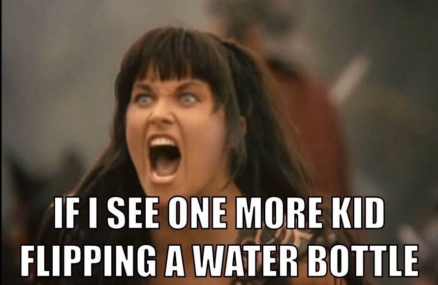 mrstwellz's tweet image. Just sayin', freshmen, just sayin'!🚫🍼😡 #BottleFlipChallenge #stoptheinsanity #bottleflip #NO