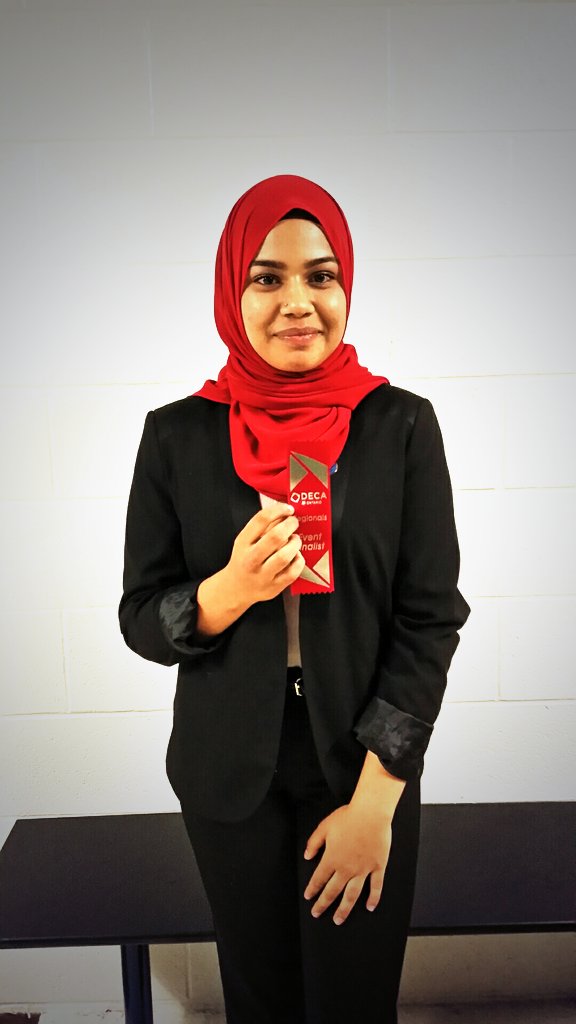 Congrats Ayesha for winning Top 10 Ribbon at #DECA Regional Competition! <a href="/principaltlkss/">principaltlkss</a> <a href="/tlkleadership/">Leadership Academy</a> #tlkproud