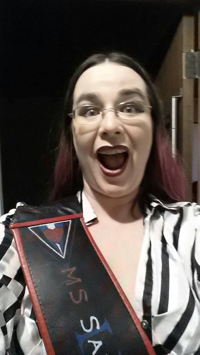 BondageLand's tweet photo. OMG I WON THE #SCCLA CONTEST!!! #MSLEATHER #leathertitle #sash #winner #leather #femdom #mistress #santaclaracounty #bdsm #fetish https://t.co/gjGIF8EGtM