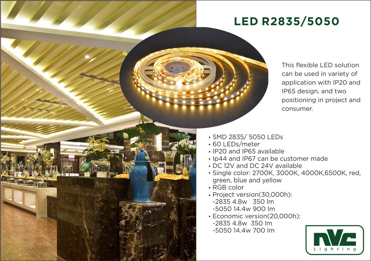 #NVCPRODUCT# LED R2835/5050 is a convenient product that can solve length adjustment problem by just cutting it.