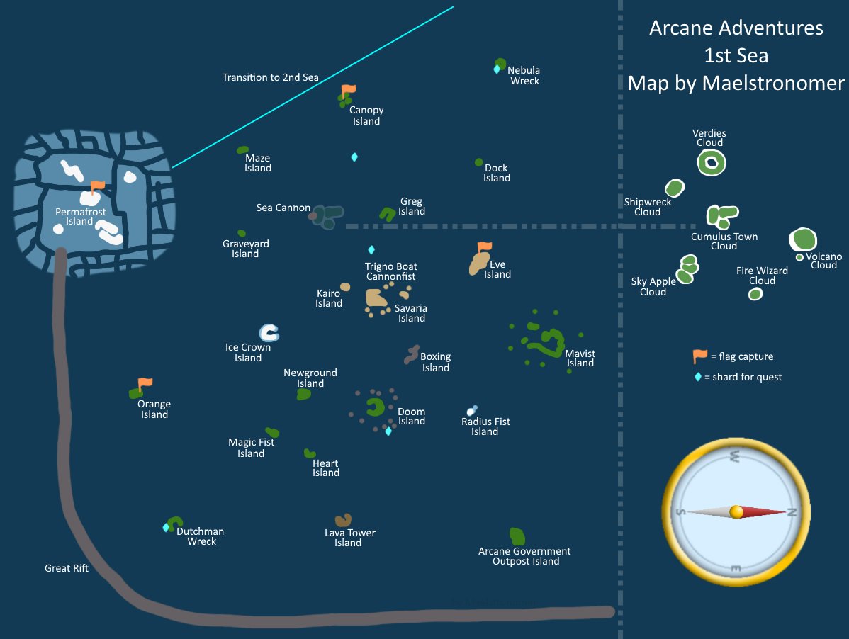 Arcane adventures map
