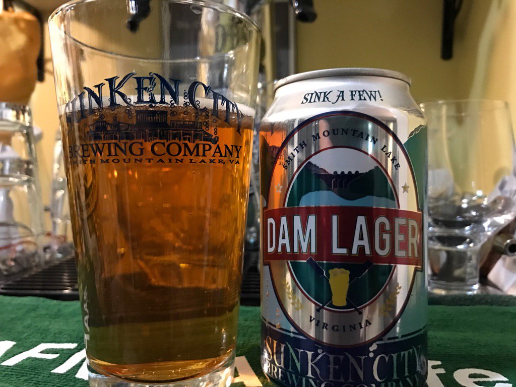 <a href="/SunkenCityBeer/">Sunken City Brewing</a> "Dam Lager." Damn good! @BrewStuds @vabrewreview