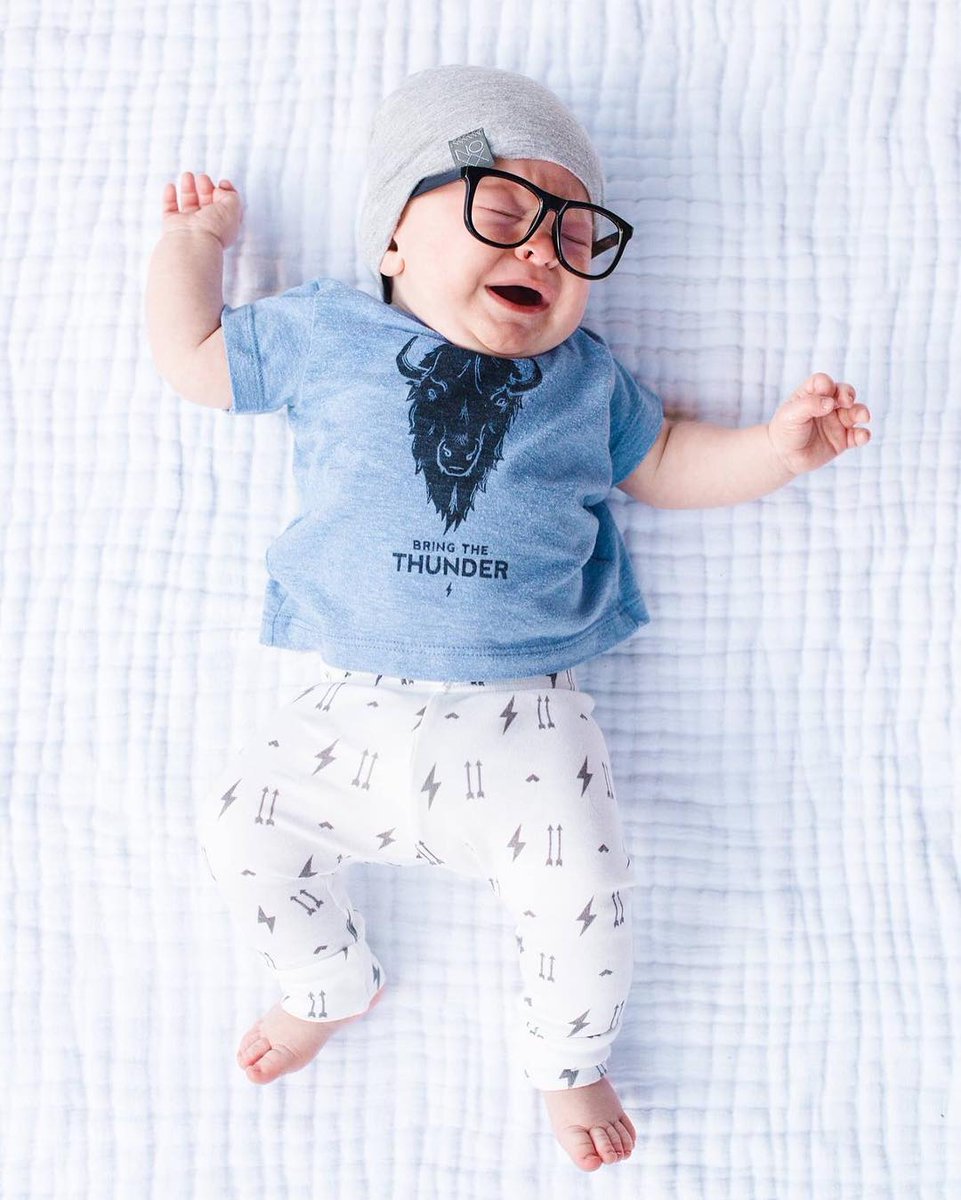 shopgoodokc's tweet photo. Cheering? Crying? We can't really tell. But he definitely looks a little bit like Westbrook here. #hipsterglasses #statementpants #nailedit https://t.co/xwZ9nKSBSQ