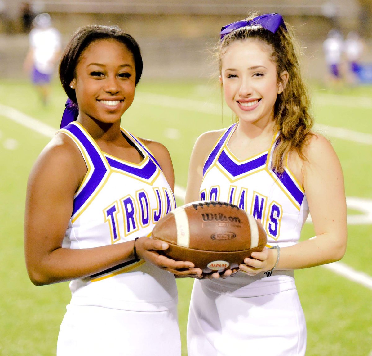 AL6AFootball's tweet photo. Our series "Put Me in Coach" continues with Daphne cheerleaders #Trojans https://t.co/NC87lq9vNk