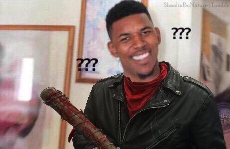 hawkflighty's tweet photo. When you ask him who he is and he doesn't say 'Negan' #thewalkingdead https://t.co/RpNOUQfMzO