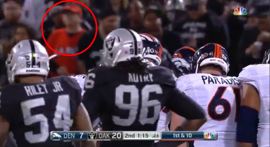Sunday Night Football on NBC on X: Marlins Man blends in really well in  the Black Hole. #DENvsOAK  / X