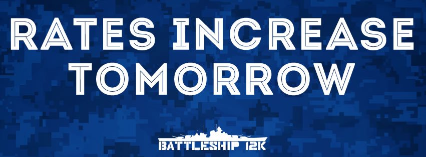 Don't miss out on America's Most Patriotic 12K! Registration rates increase Monday night #Battleship12K #NeverForget goo.gl/xvlVXf