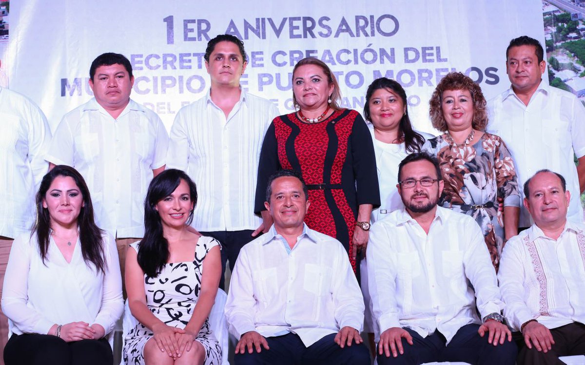 Hoy celebramos el Primer Aniversario de Puerto Morelos como municipio,y su aportación al desarrollo del estado.