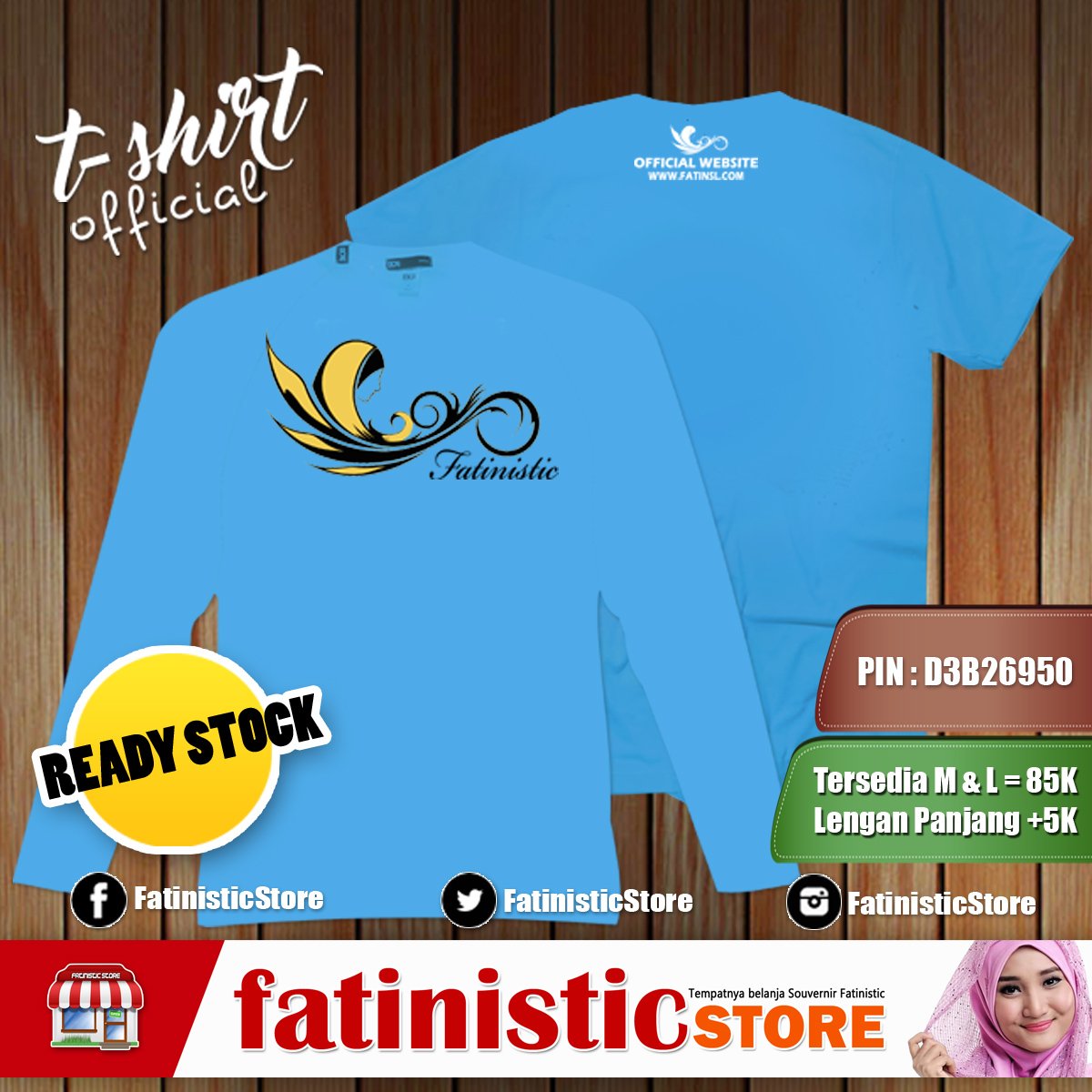 Ready Stock Tshirt Fatinistic
Size M &amp; L (Panjang &amp; pendek). Silahkan bagi yg berminat invite PIN:D3B26950 <a href="/FatinisticStore/">Fatinistic STORE</a> cocok u/ ngelive