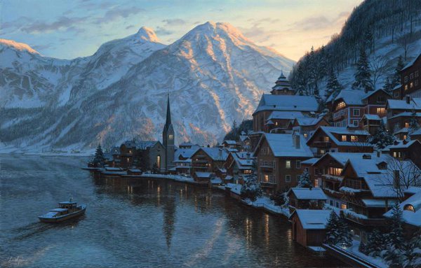 Evgeny Lushpin  'The Last Ray'  #landscape #painting