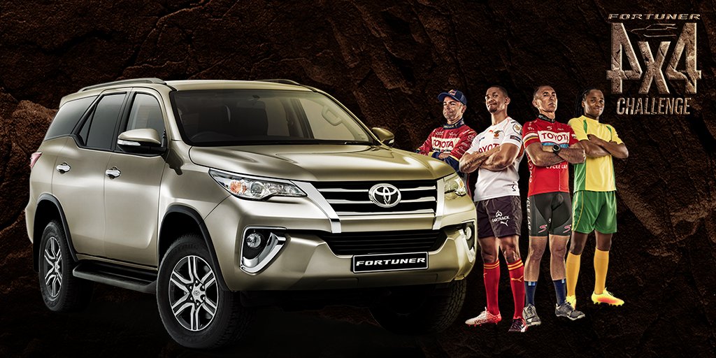 ToyotaSA's tweet photo. WIN a Fortuner! Only a few more days to back your hero. Reply with their name &amp; #Fortuner to enter. Competition closes 11 Nov. T&amp;C’s apply. https://t.co/fA3UAiKlZB