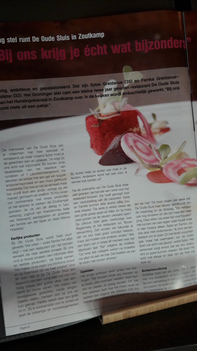 restdeoudesluis's tweet photo. Mooi stuk @horecanoord! #trots #touché  #endoor https://t.co/veS5hMIenm