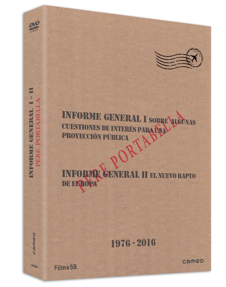 pereportabella's tweet photo. Disponible el pack de DVDs con INFORME GENERAL I &amp; II de #PerePortabella más libreto en @cameovideo https://t.co/eX0dGxLEat https://t.co/ba49LYNZgM
