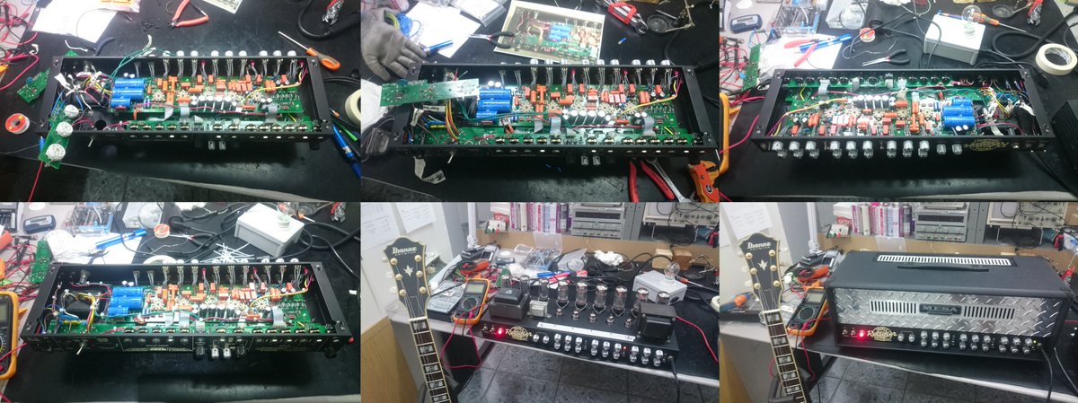 ampeltoneng's tweet image. Proceso de reparación de este mítico amplificador @MesaBoogie #TripleRectifier #amps #Guitar 
Que siga la música!