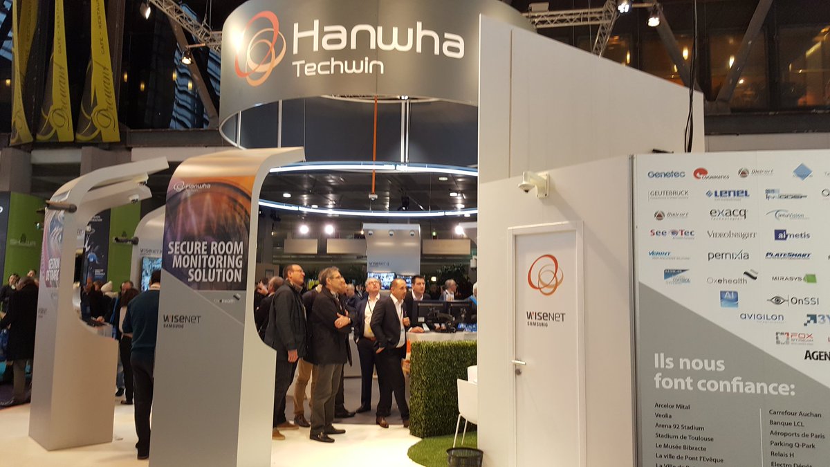 HanwhaVisionEU's tweet photo. Busy day 1 at #Expoprotection2016 today come and visit us at C91 see our latest products #cctv #Wisenet https://t.co/2HJ2IzI6sy