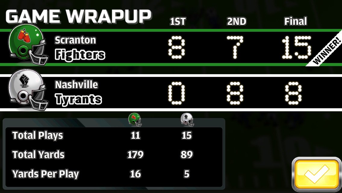 MZPROF's tweet photo. The Fighters just beat the Tyrants, 15 - 8. #football #fbhpro2017
https://t.co/b2w6zbNfP9 cool https://t.co/Mgi0wdkNxD