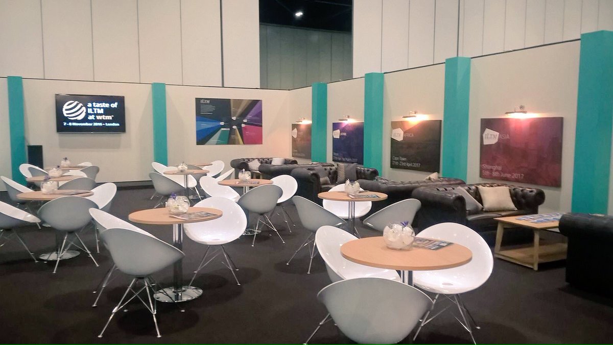 WTM_London's tweet photo. A taste of ILTM lounge is ready for exhibitor meetings #WTMLDN https://t.co/UkhpKrF7PM