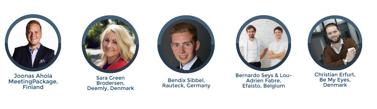 JA_Europe's tweet photo. Youth Entrepr. Award @AmChamEU #YEA2016 5 finalists: @deemly @MeetingPackage #Rauteck @Efaisto_connect @BeMyEyes
https://t.co/qLV0Q5HKdO https://t.co/XJ9ztuCntp