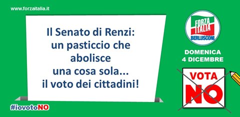 Perché votare #NO al #referendum del #4dicembre...#iovotoNO! <a href="/forza_italia/">Forza Italia</a> <a href="/berlusconi15/">Silvio Berlusconi</a> <a href="/FAltitonante/">Fabio Altitonante</a>