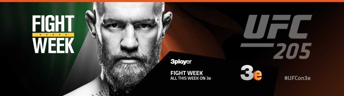 VMSportIE's tweet photo. #UFC205 Fight Week Starts Tuesday at 10pm on @3eiRELAND
#McGregorvAlvarez Fighting for History
#UFCon3e https://t.co/kJoOiq6BNj
