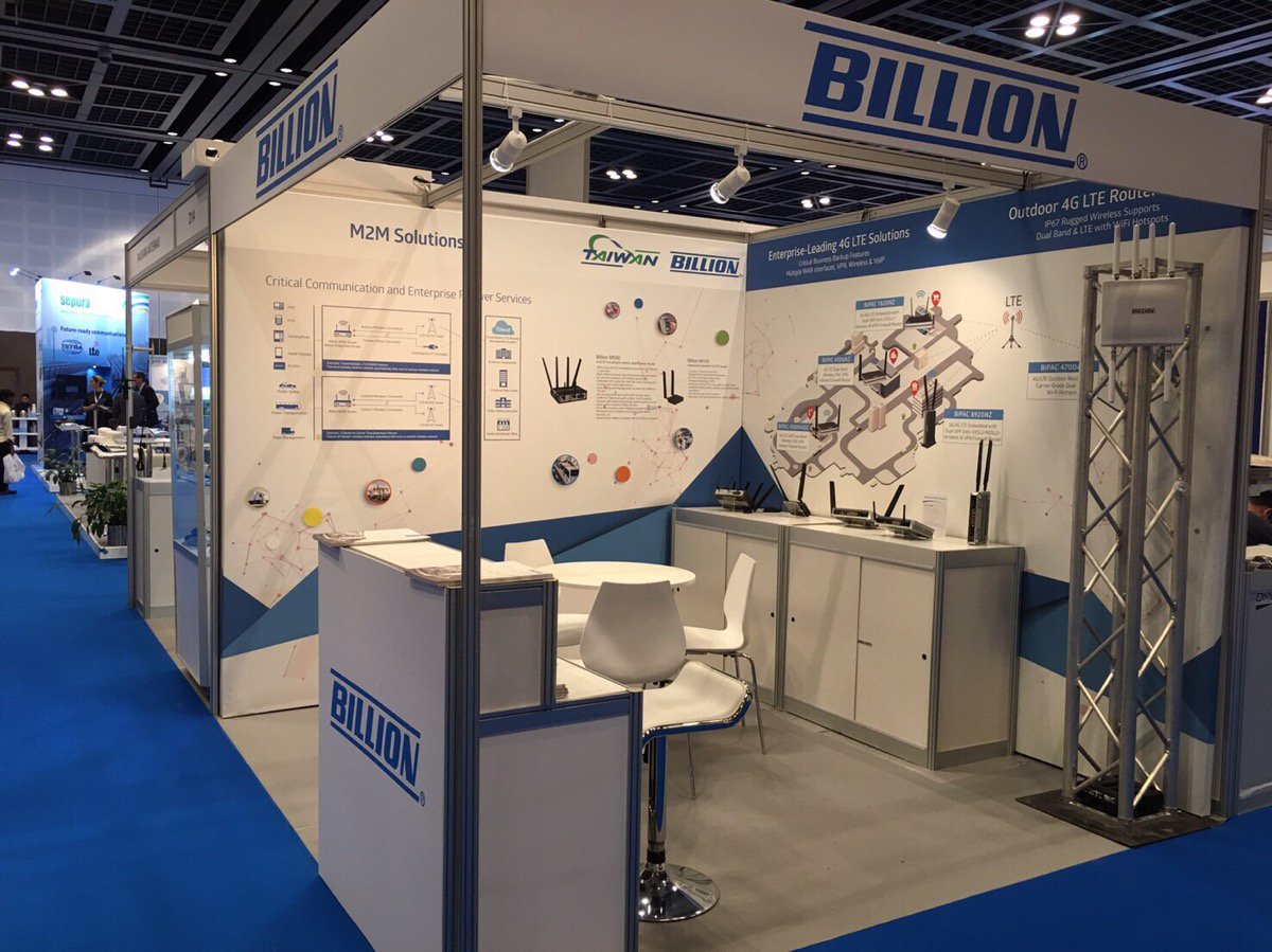 BillionGlobal's tweet photo. @BillionGlobal booth is ready! Come visit us at #CriticalCommunicationsWorld 11/7~8, booth D13! #M2M #IoT #Industrialrouter #4GLTErouter https://t.co/mapFjvYLVH