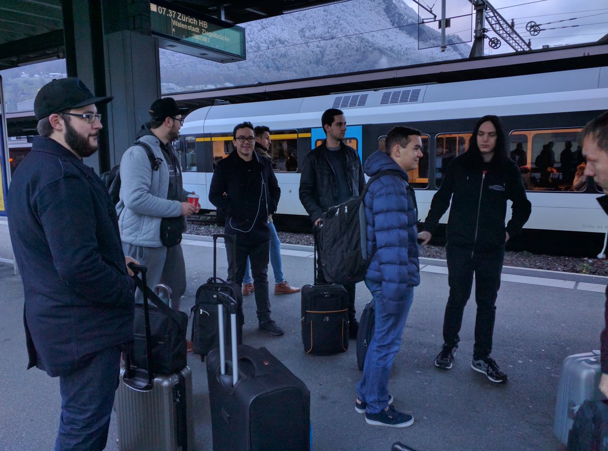 CyberSecurityLI's tweet photo. First challenge solved, we are all on the train to the airport for #ESCS2016 https://t.co/OOsVL6AoYq